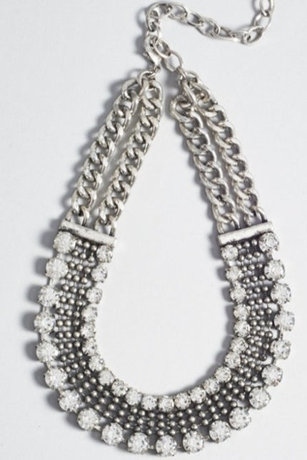 DYLANLEX Zoey Statement Necklace NIB 925 Silver Adjustable Choker Rachel Zoe