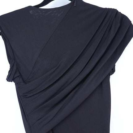 Alexander Wang Asymmetric Draped Dress Black NWT Cotton Jersey Women's 2
