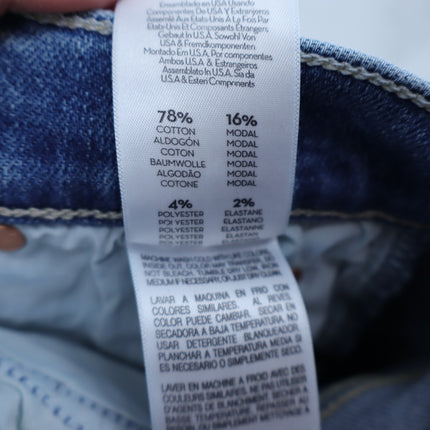 Mother The Dazzler Ankle Fray Jeans Blue Riding The Cliffside Women's 25