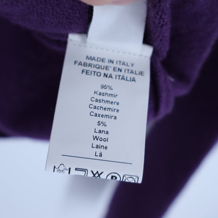 OTTOD'AME V Neck Sweater Purple Cashmere Wool Long Sleeve Pullover Women's 4/S