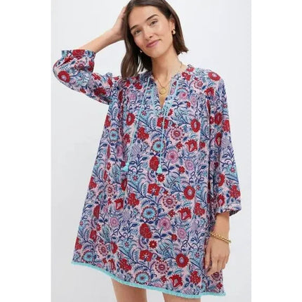 TUCKERNUCK Mauve and Rose Wildflower Bondi Coverup Beachwear Women's S