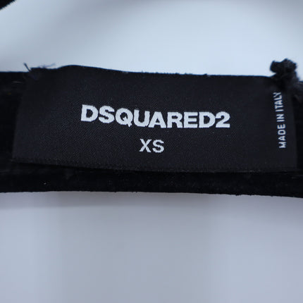 DSquared2 2018 Saddle Sleeves Western White Knit Wool and Leather Women's XS