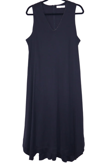 FABIANA FILIPPI Bead-Embellished Sleeveless Dress Black Jersey Knit Women's XL