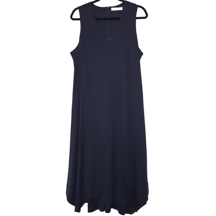 FABIANA FILIPPI Bead-Embellished Sleeveless Dress Black Jersey Knit Women's XL