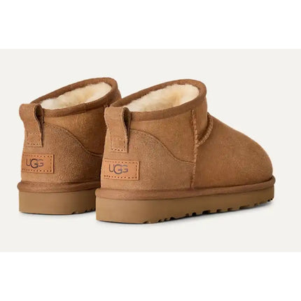 UGG Classic Ultra Mini Ankle Boot Chestnut NIB Sheepskin Winter Boot Women's 10