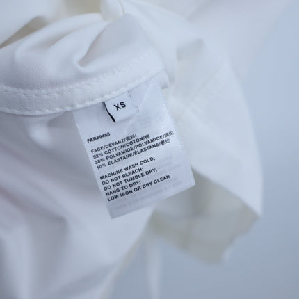 Lafayette 148 Stretch Twill Belted Shirtdress Sea Salt White Midi Women's XS