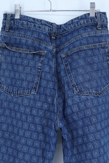 REFORMATION JEANS Cynthia Straight Long Jeans Disco Blue High Rise Women's 8