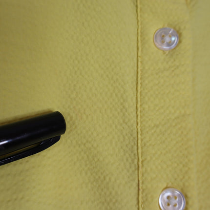 VERONICA BEARD Yellow Harrow Tiered Seersucker Mini Shirt Dress Women's M