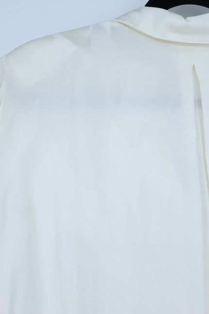 BA&SH Betsey Chain Trim Shirt Ecru White Neck Button Up Blouse Women's 3/US L