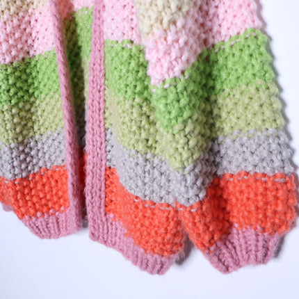 FRNCH Lobelia Cardigan NWT Pink Watermelon Oversized Chunky Knit Women's S/M