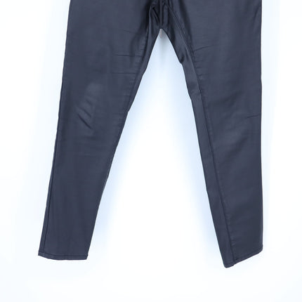 Bevy Flog Shely Vegan Leather Pants Black Skinny Elastic Waist Women's 29