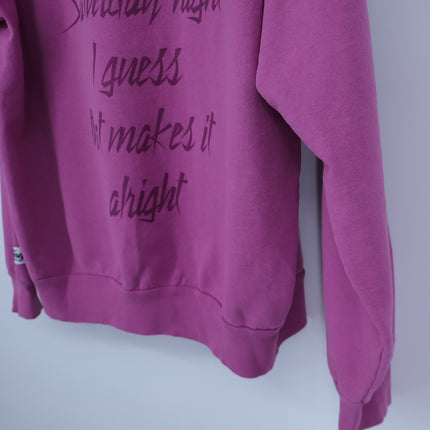 Cloney Purple Rain Corvette Hoodie Prince Pullover Graphic Sweatshirt Women's L