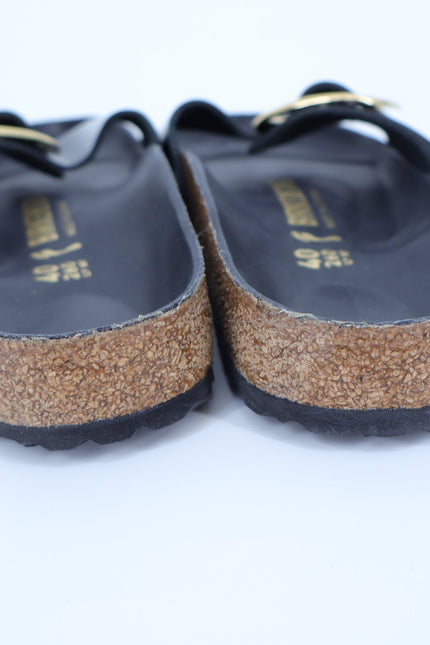 BIRKENSTOCK Madrid Big Buckle Sandals Black Nappa Slip On Women's 40/US 9