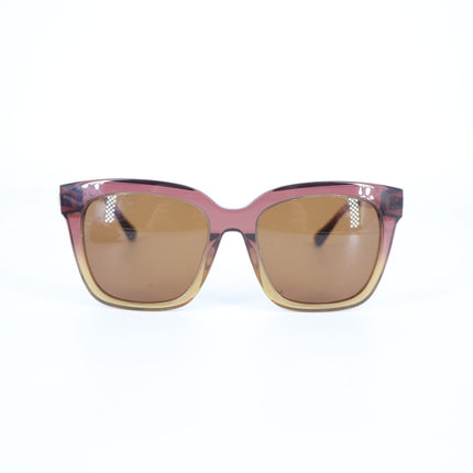 DIFF Bella Square Eye Sunglasses Taupe Ombre Crystal Brown Oversized Women's