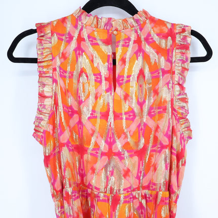 MARIE OLIVER Alice Maxi Dress NWT Guava Pink Metallic Sleeveless Women's M