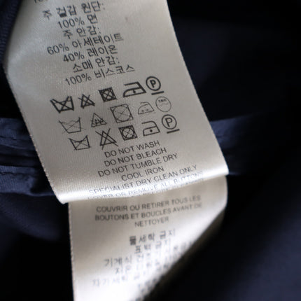 BURBERRY Crop Double Breasted Swing Jacket Dark Navy Long Sleeve Women's 40/US 6