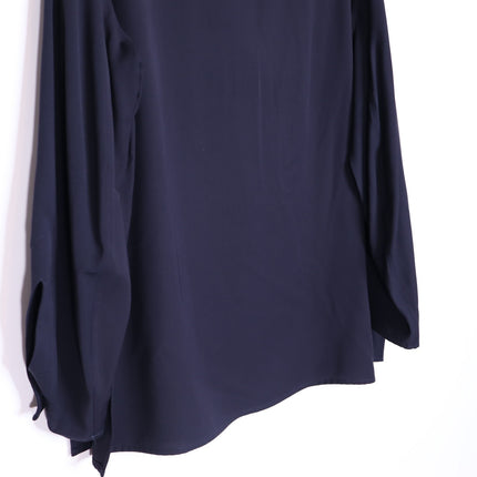 STUDIO NICHOLSON Volume Sleeve Shirt Navy Blue Popover Blouse Women's 3/US 10