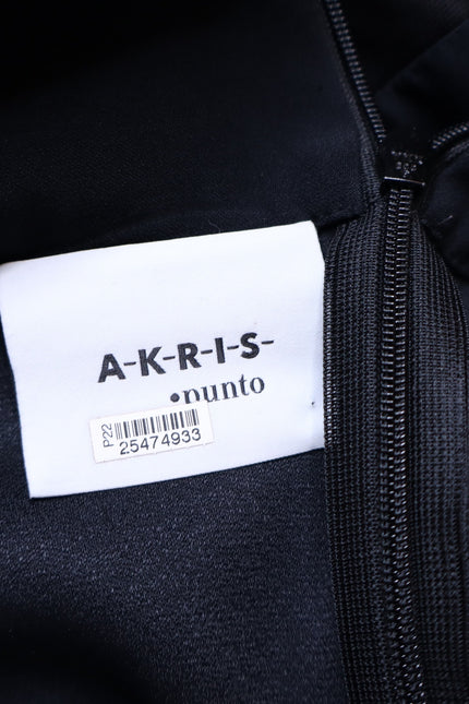 AKRIS PUNTO Embroidered Tulle Sleeve Shift Dress Black Knee Length Women's 12