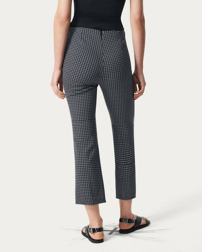 Rag & Bone Irina Pants Kick Flare Black Multi NWT Cropped Pull On Women's M