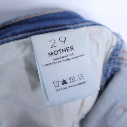 MOTHER Rascal Ankle Snippet Jeans Push The Envelope Blue Light Wash Women's 29