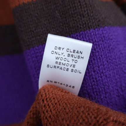 Daydreamer Sahara Stripe Pullover Sweater Purple Brown Long Sleeve Women's M