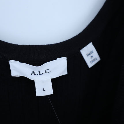 A.L.C. Lex Strap Mini Dress Black NWT Layered Ruffle Skirt Women's L