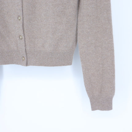 Aritzia Bare 100% Cashmere Noteworthy Cardigan Heathered Nomad Taupe Women's XS
