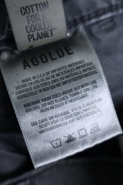AGOLDE NWT Brynn Cargo Pant Marker Black Wide Leg Cotton Twill Women's 32