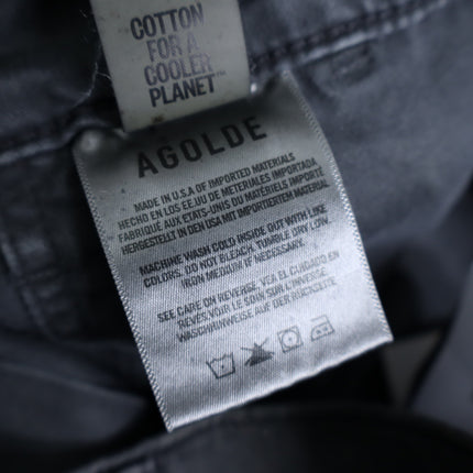 AGOLDE Brynn Cargo Pant NWT Marker Black Wide Leg Cotton Twill Women's 32