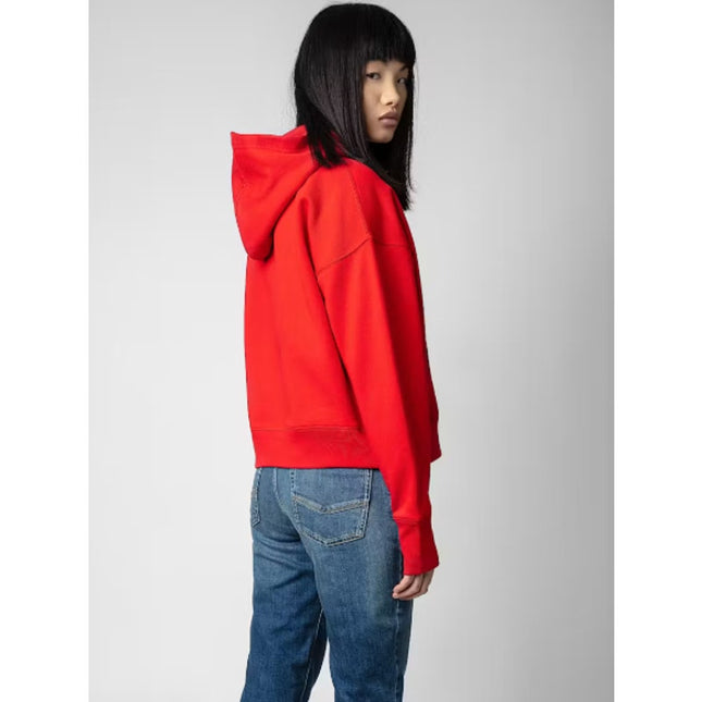 Zadig & Voltaire St. Valentine Mia Hoodie Red Pullover Sweatshirt Women's M