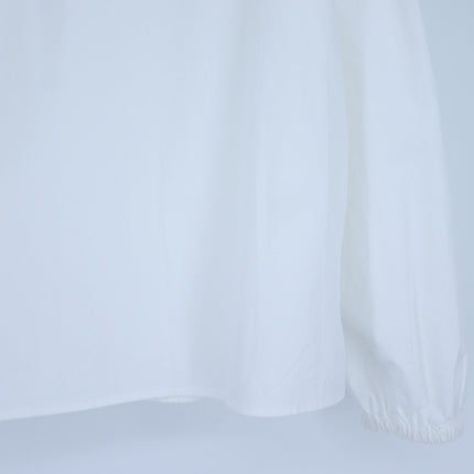 SEZANE Nerissa Button Up Shirt Ecru White Oragnic Cotton Poplin Women's 40/US 8