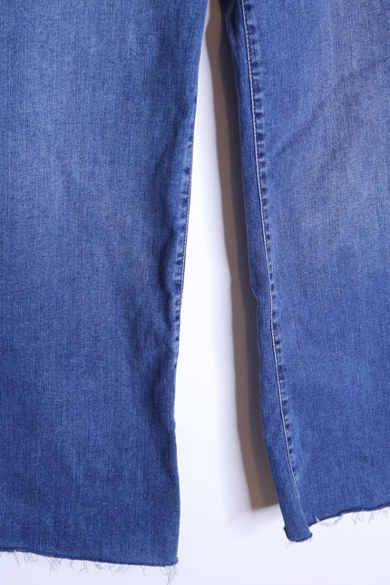 FRAME Le Pixie Slim Palazzo Jeans Blue Mermaid High Rise Women's 30