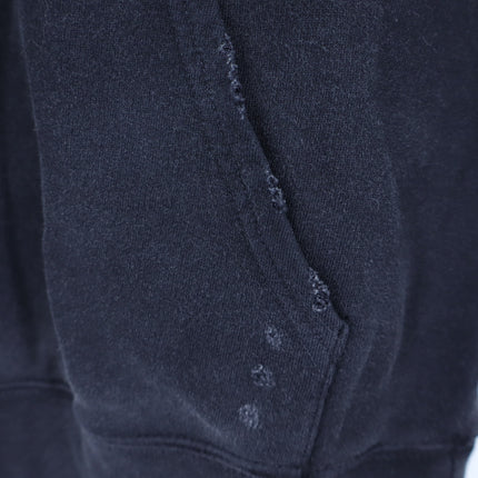 Givenchy Fun Washed Hoodie Black Distressed French Terry Slim Sweatshirt Men's S
