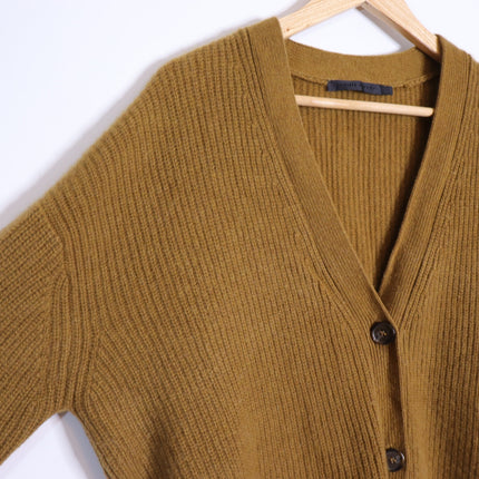JENNI KAYNE 100% Cashmere Cocoon Cardigan Bronze Long Sleeve Women's S