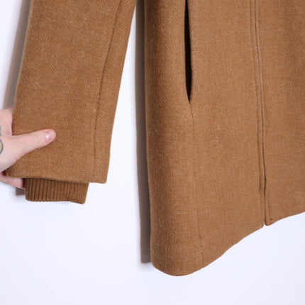 J. CREW Lodge Coat Italian Stadium Wool Jacket Heather Acorn Quilted Women's 0