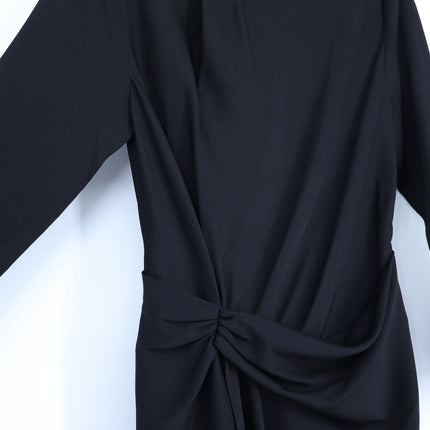 A.L.C Kay Mini Dress Black NWT Asymmetrical Skirt Long Sleeve Women's 4