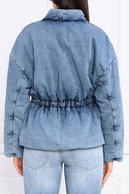 BA&SH NEW Blouson Caly Denim Puffer Lady Jacket Blue Jean Lagenlook Women's 2/M