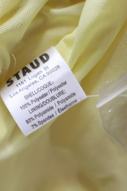 STAUD NEW Luisa Trouser Pleated Sequin Wide-leg Yellow High Rise Women's 16