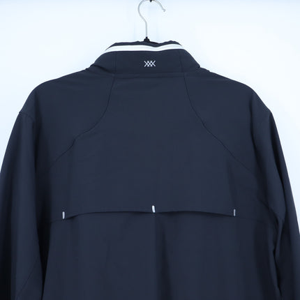 Rhone Rain or Shine Full Zip Jacket Black Hideaway Hood Windbreaker Men's XXL