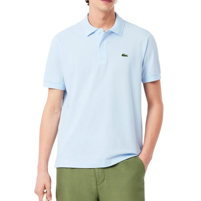Lacoste Slim Fit Polo Shirt Rill Blue NWT Cotton Pique Short Sleeve Men's L