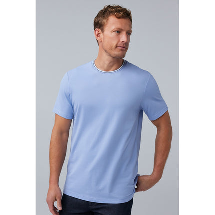 Mack Weldon Silver Pique T-Shirt Chambray White Oxford Short Sleeve Men's M