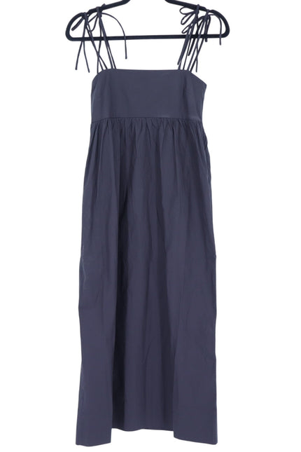 GANNI Cotton Poplin String Midi Dress NWT Black Multi-Strap Women's 34/US 2