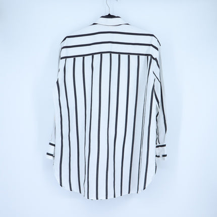 Sea Level Swim Corfu Stripe Shirt White Black Oversized Resortwear Women's XS