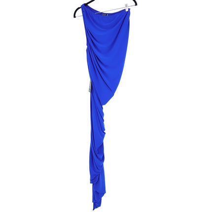 NORMA KAMALI Diana Ruched Gown Berry Blue NWT Midi Dress Women's S/36