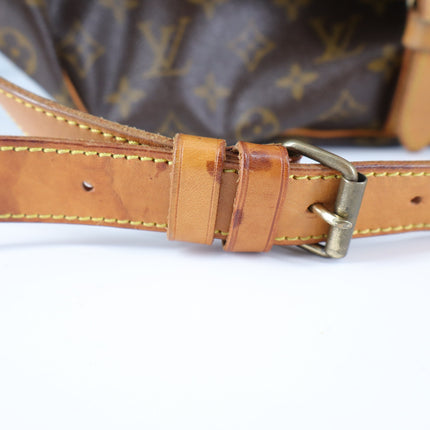 Louis Vuitton Saumur Saddle Bag Brown Leather Monogram Crossbody