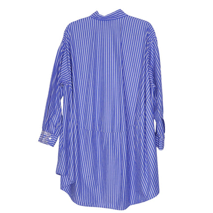 AZ FACTORY x Lutz Huelle Striped Shirtdress White Blue Oversized Women's 38/US 6