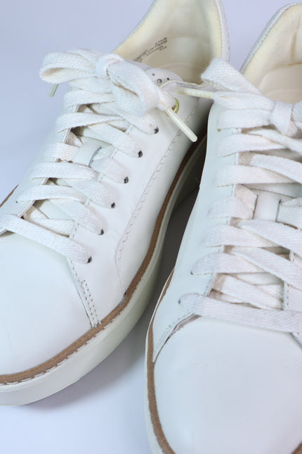 COLE HAAN Grandpro Topspin Sneakers Ivory Scallop Lace Up Women's 5.5B