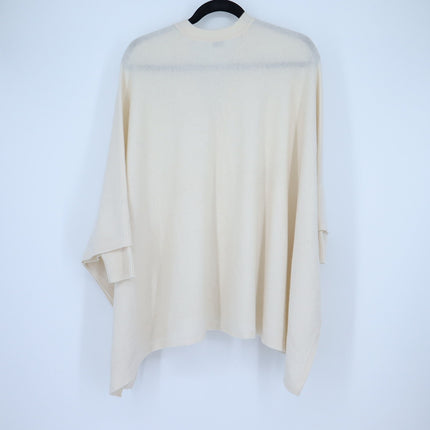 Vince Cashmere & Wool V-Neck Poncho Sweater Ivory Pullover Women's XS/S