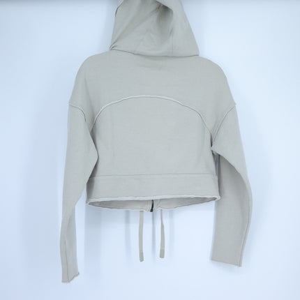 Alo Cruiser Hoodie Sweatshirt Cropped Full Zip Light Sage French Terry Women's S
