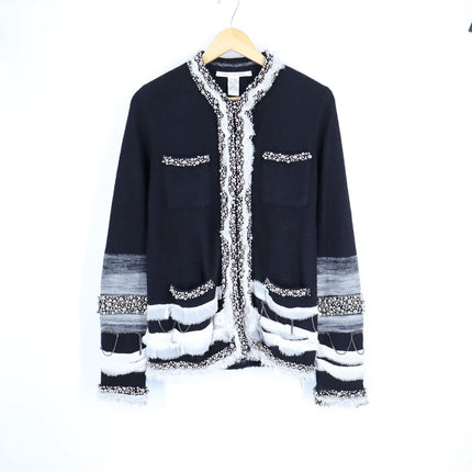 Diane Von Furstenberg Lexi Jacket Beaded Wool and Silk Quiet Luxury Women's S
